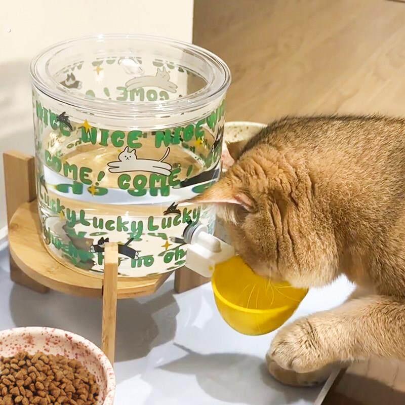 猫咪饮水机不插电自动喂水器小宠物流动续水大容量兔子狗狗喝水桶