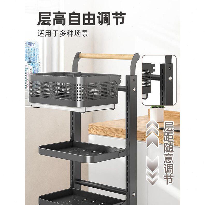 甄选多功能锅架子厨房置物架多层落地式菜篮子放锅架可调节锅具收