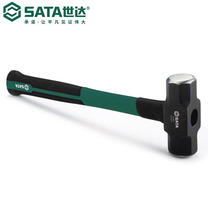 甄选世达工具纤维柄八角锤石头锤92341-92349磅锤子重敲击榔头大