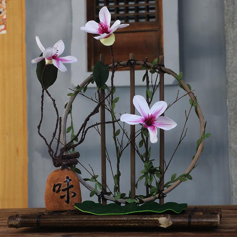 饭店特色菜私房菜餐具竹制品酒店创意个性商用意境菜主题饭厅餐盘