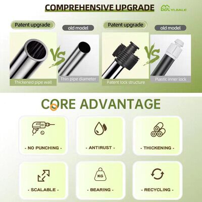 甄选Adjustable Curtain Rod Extendable Telescopic Poles Rail