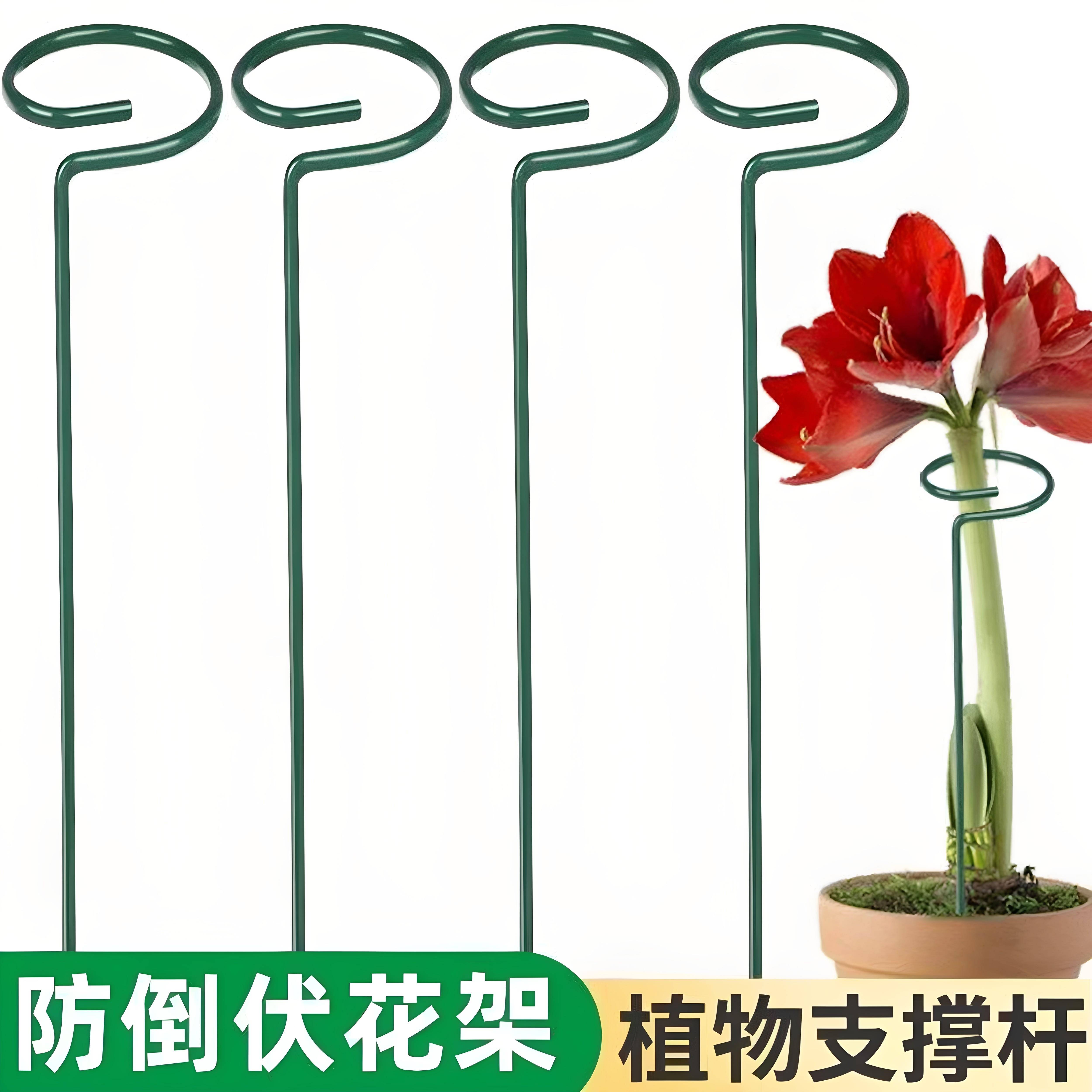 植物防倒伏支架铁艺绣球吊兰支撑杆园艺固定架爬藤花卉朱顶红花架图片