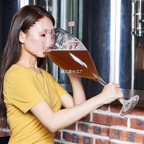 甄选结婚敬酒杯巨型英雄杯脚啤酒杯特大3000ml扎啤杯大号红酒杯