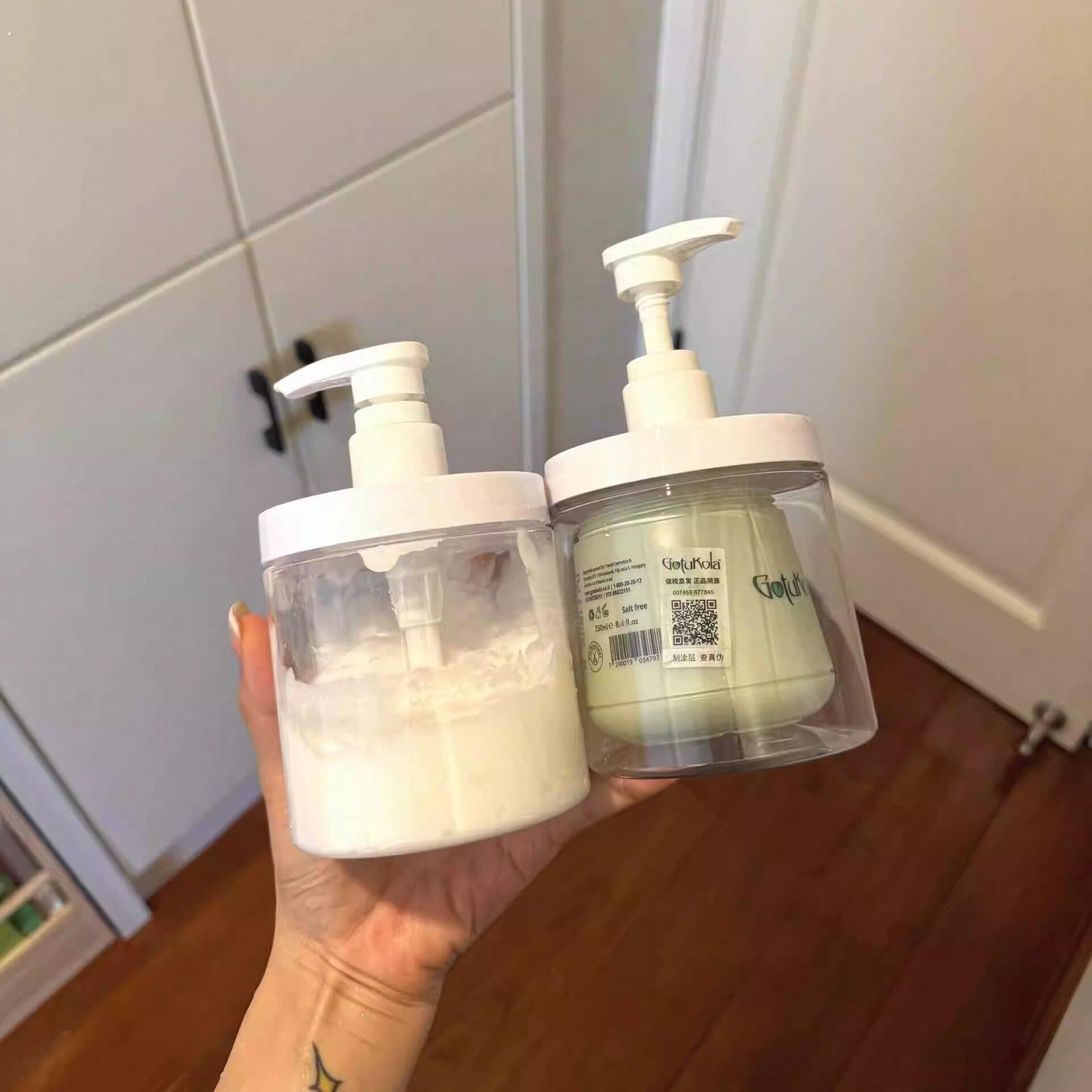再也不要用手扣!发膜护发素分装瓶乳液收纳瓶洗衣液按压瓶大容量