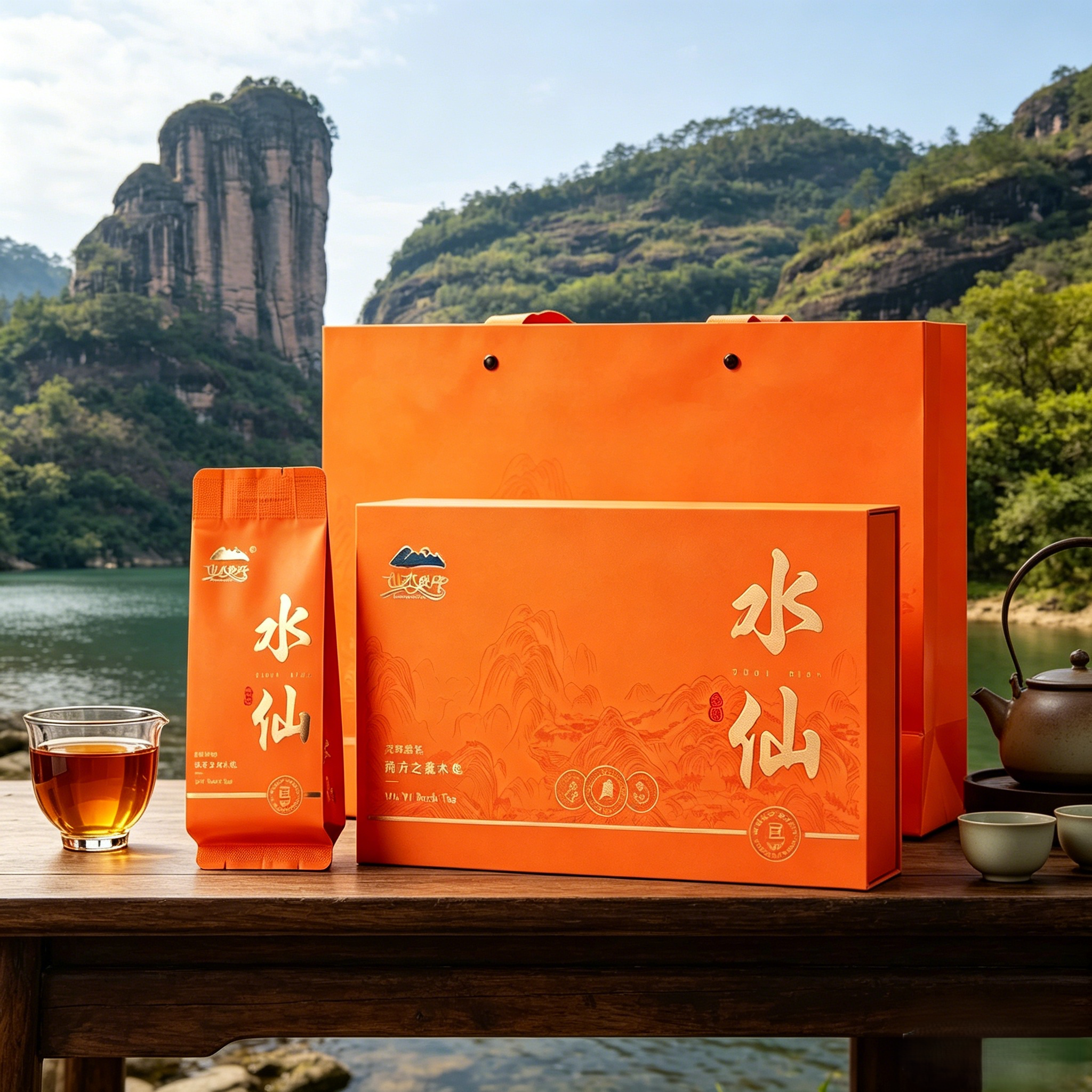 武夷山岩茶水仙茶叶礼盒装送礼长辈2026新款独立小包装茶叶旗舰店