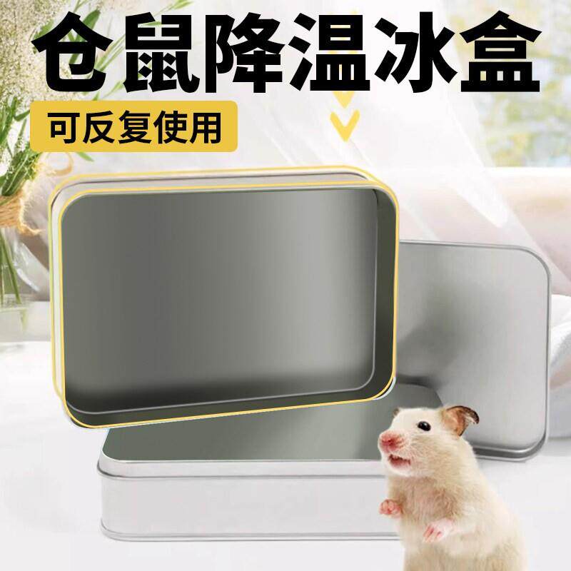 仓鼠冰盒宠物降温神器重复使用环保夏天散热解暑冰晶盒不锈钢冰窝
