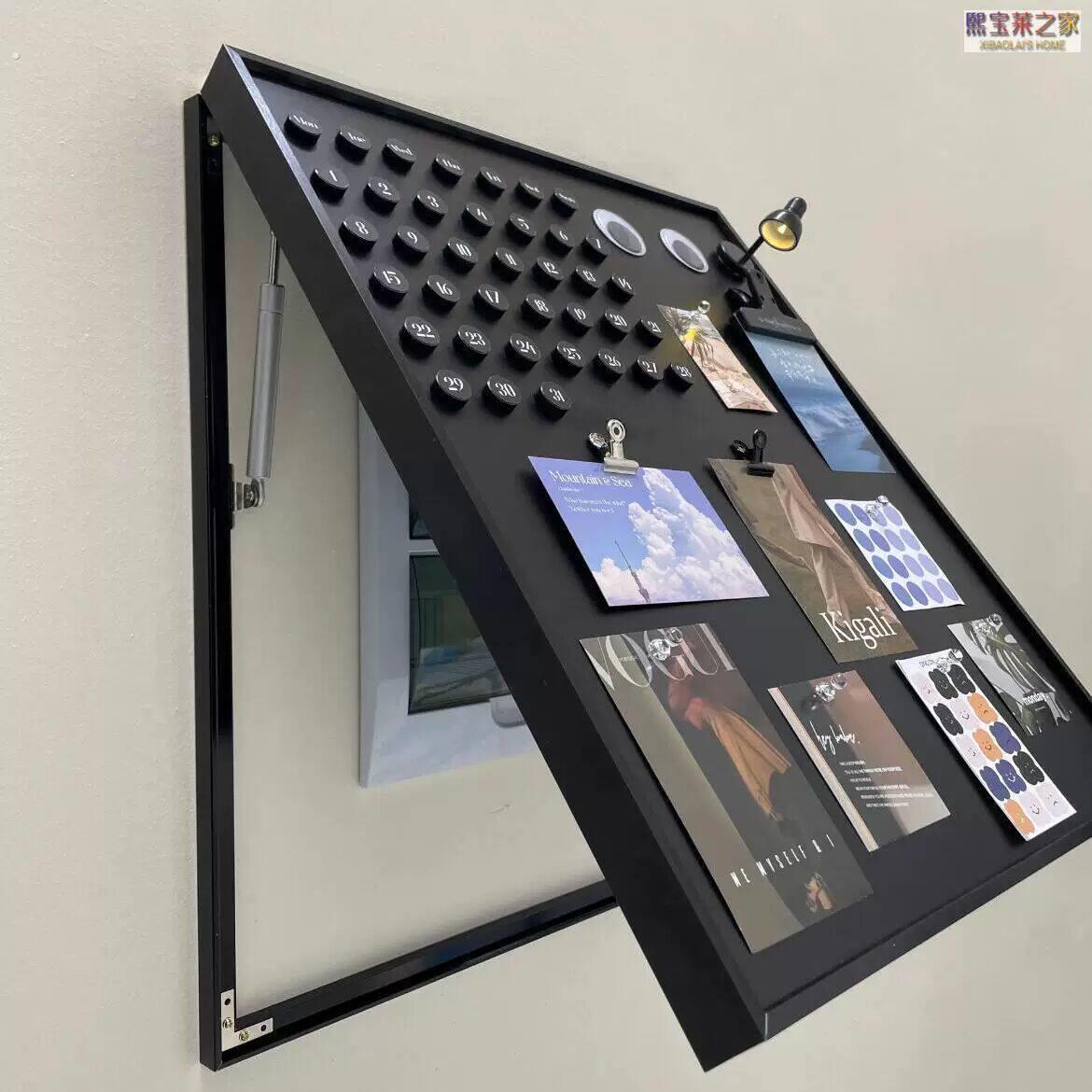 磁吸黑板电表箱免打孔装饰画挂墙摆件新款展示板配弱电箱遮丑神器