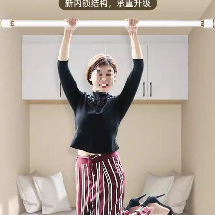 甄选免打孔安装伸缩杆窗帘杆杆窗帘支撑架罗马杆晾衣杆挂浴帘收缩