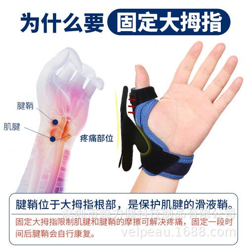 甄选维力健VELPEAU腱鞘护腕妈妈手大拇指护具鼠标手扭伤骨折固定