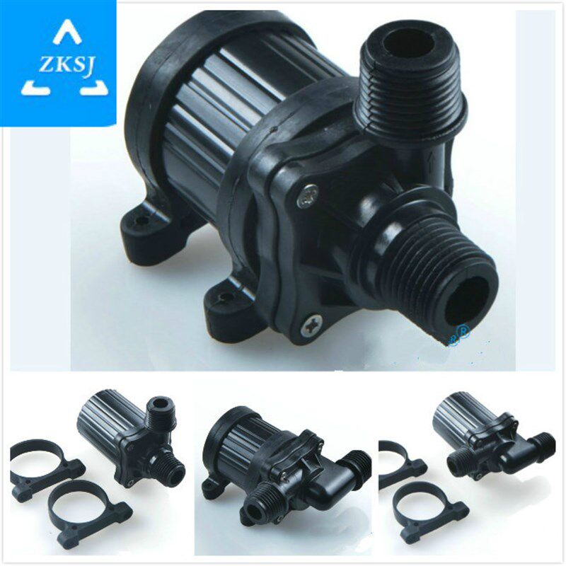 12V24V小型家用喷q泉鱼缸水冷增压循环直流无刷缺水保护调速潜水