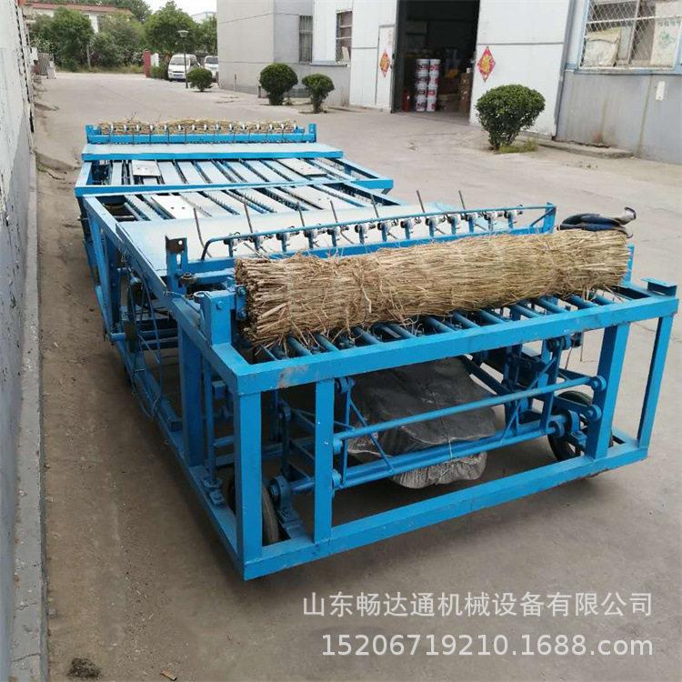 芦苇稻草编织苇帘机自动切断电动草帘机牧草人参叶自动编草设备