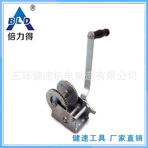甄选倍力得 精品手动手摇船用 双齿轮绞盘 800磅(lbs) 空架 KS800