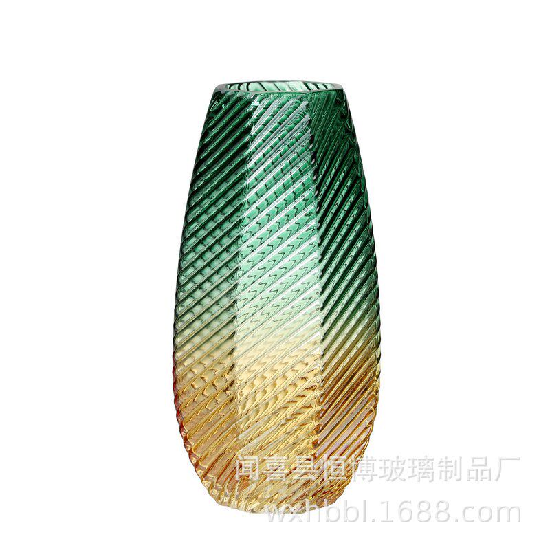 风花瓶玻璃透明水培插花器欧式玫瑰鲜花客厅餐桌装饰摆件