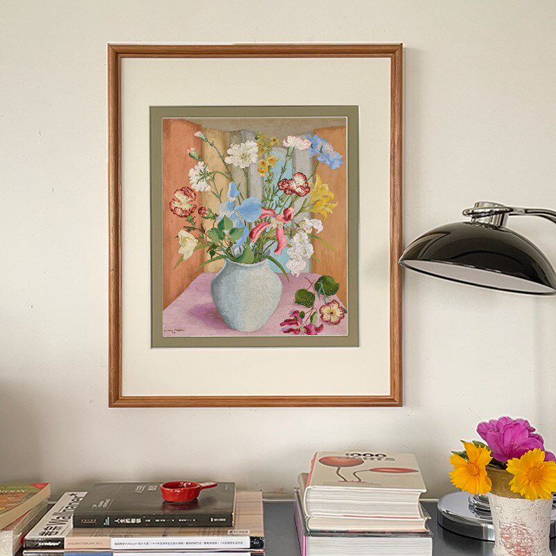 插花】GeGe中古风高级感北欧复古玄关装饰画客厅卧室书房餐厅挂画