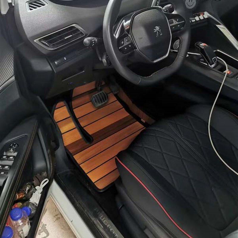 适用于标志308 408 508 301标致5008 4008 2008 3008实木地板脚垫