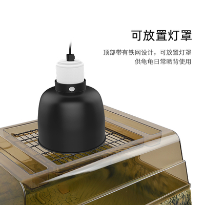 乌龟缸鱼缸高水位晒台深水龟爬台浮岛石头晒背乌龟保温箱养龟神器
