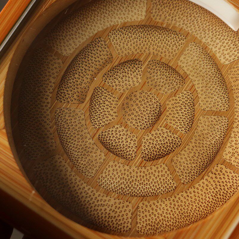 精品沪上名家谢师傅纯手工制作天圆地方老玉竹黄蛉鸣虫盒竹制虫具