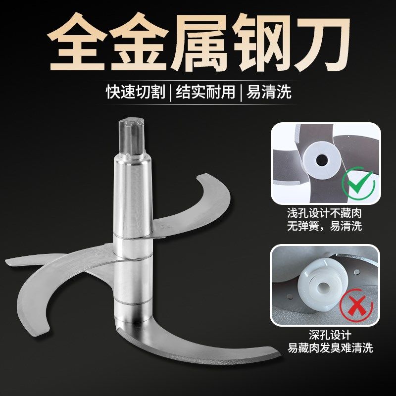 力果2024新款绞肉机商用大功率大容量肉丸打浆扁肉绞肉和面一体机