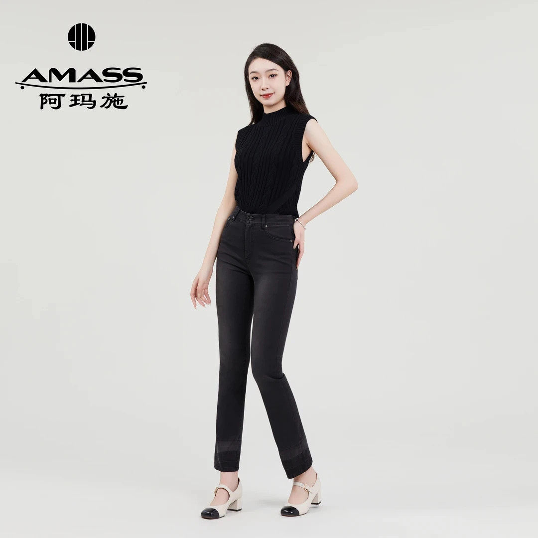 AMASS/阿玛施夏季新款百搭牛仔裤