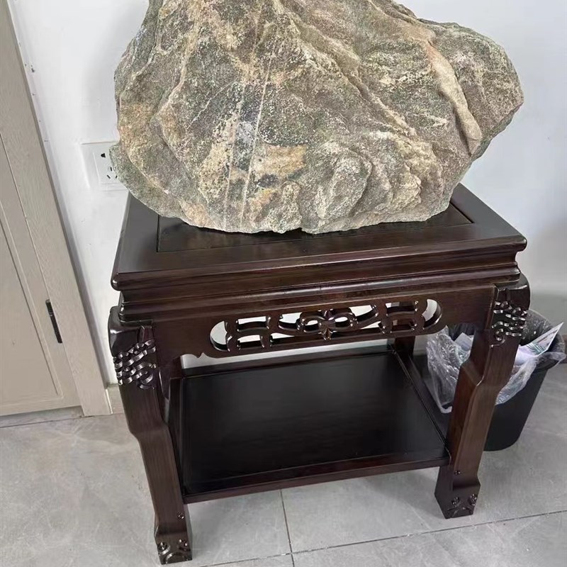 盆景架实木客厅奇石底座鱼缸架超承重长方形花架工艺品置物架包邮