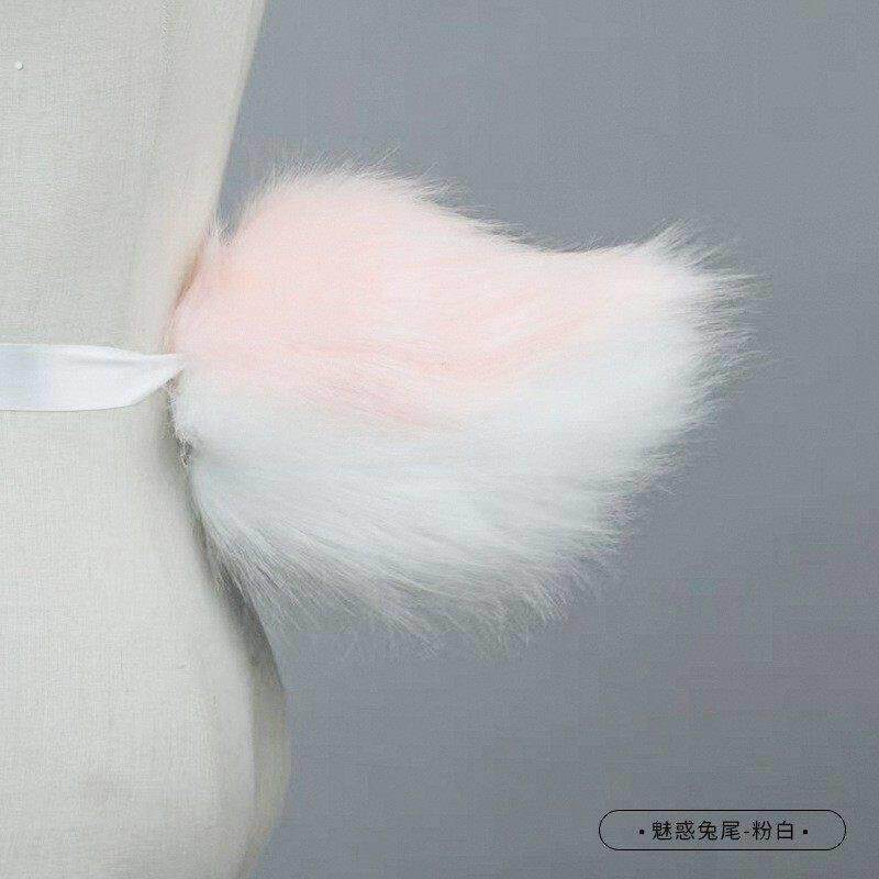 真兽尾派对漫展装扮表演服饰道具可爱毛绒兔子尾巴装扮道具手作