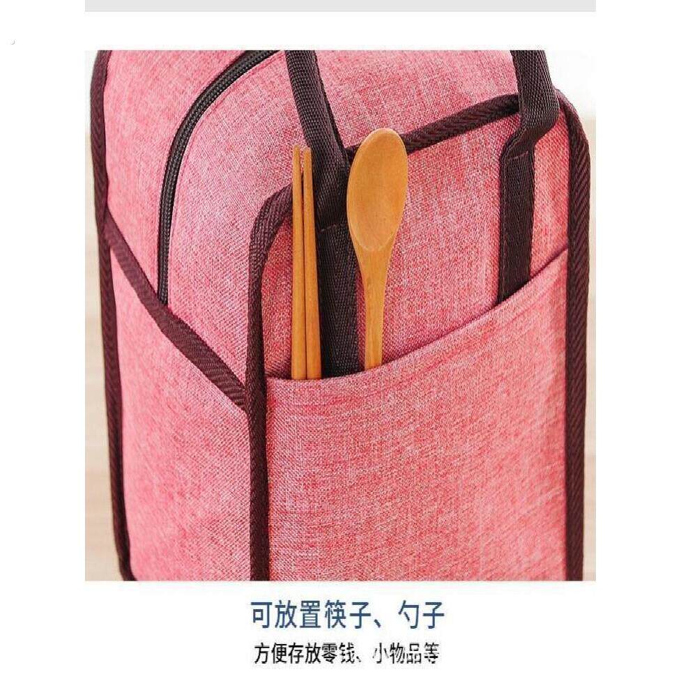 多层保温桶饭盒手提袋上班族带饭装饭用的手提袋圆形饭桶便当袋子