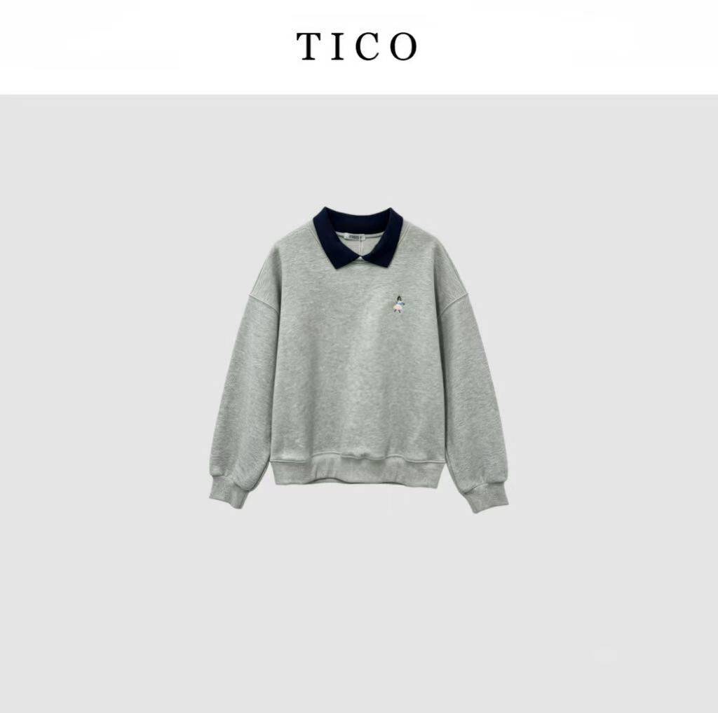 【小田直播间】TICO汀可【兰花卫衣】时尚休闲百搭卫衣