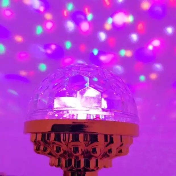 LED旋转灯泡家用KTV七彩灯闪光舞台灯光房间蹦迪变色闪灯宿舍魔球