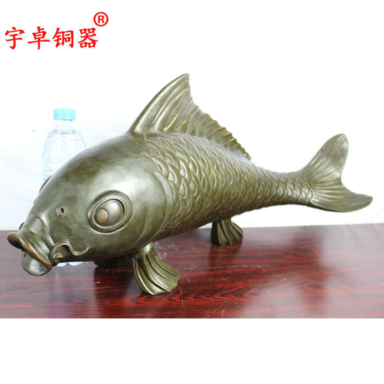 宇卓铜器纯铜鲤鱼黄铜鲤鱼大鲤鱼工艺品摆件