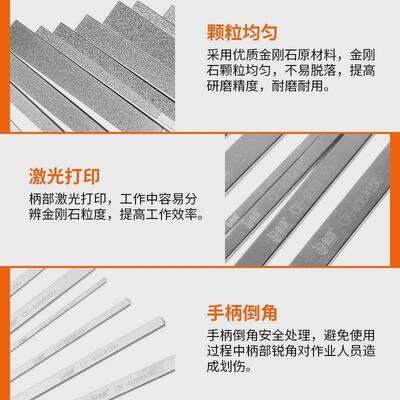 新款金信金刚石锉刀模具抛光CF-400硬质合金小型打磨工具套装平斜