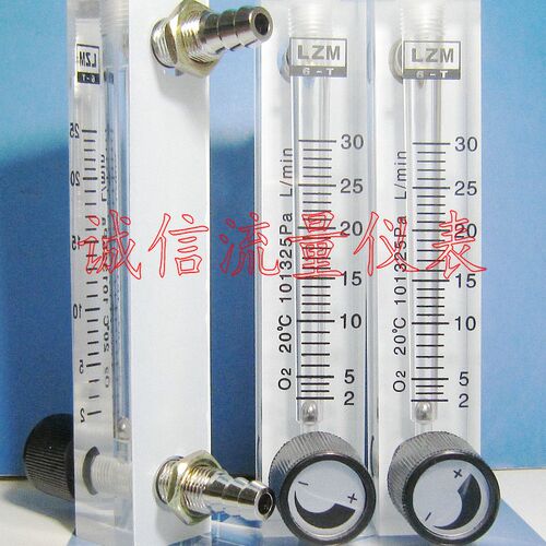 LZM-6T  O2 方形氧吧可调小流量计2~30L/min 面板式氧气流量计