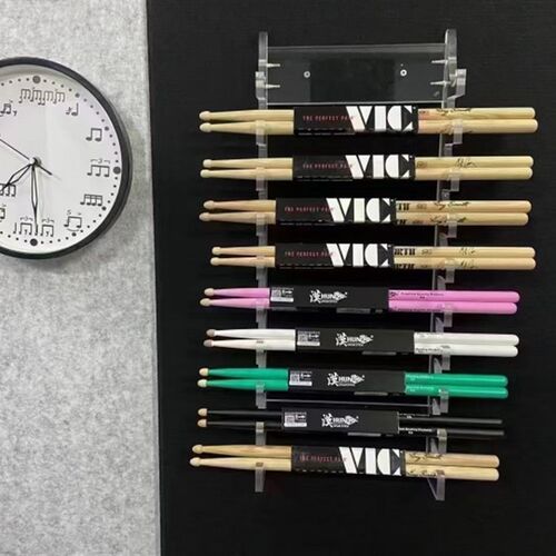 亚克力鼓棒展架亚克力鼓棒架专业鼓槌货架墙面木头展示架鼓棒收纳