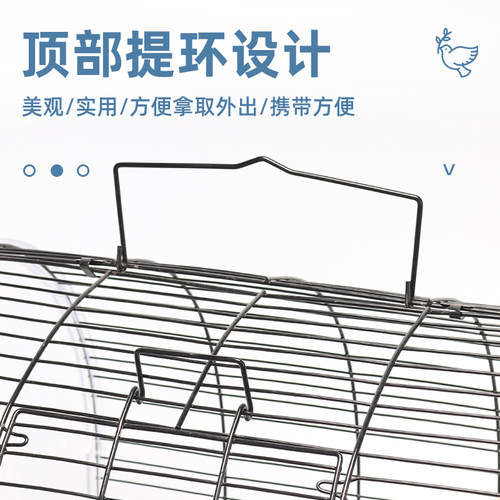 玄凤虎皮鹦鹉鸟用外带手提外出牡丹鸟笼子中大型金属繁殖饲养鸟笼