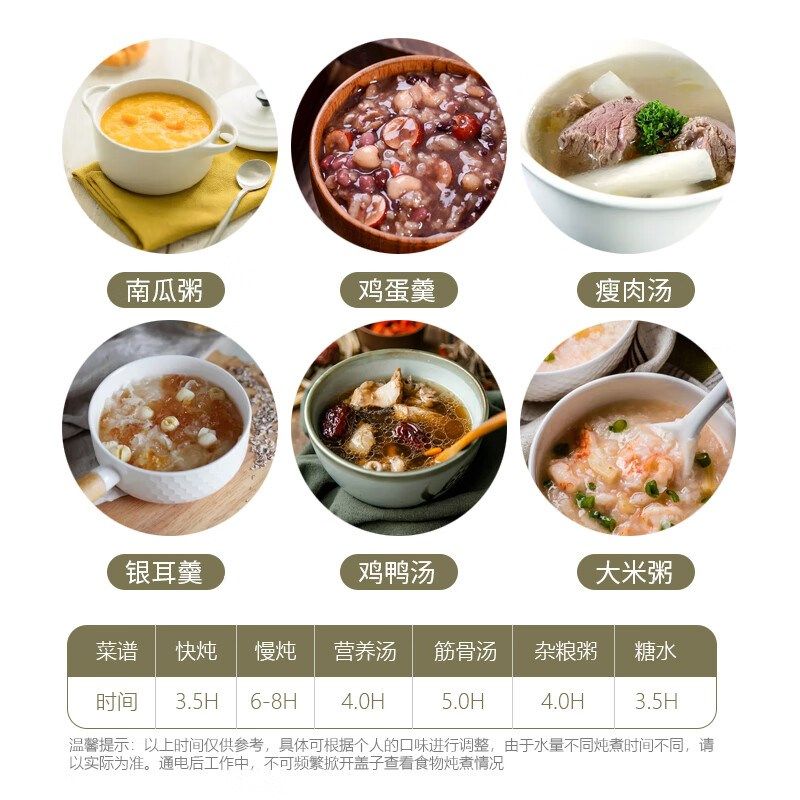 益美电炖锅陶瓷煲汤锅家用小型电砂锅插电陶瓷炖汤锅电炖盅煮粥锅