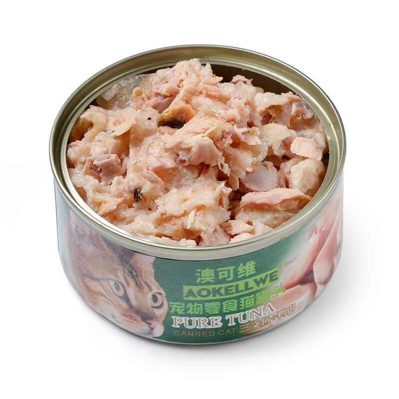 澳可维猫罐头170g猫湿粮金枪鱼鸡肉鳗鱼白肉零食猫罐12罐24罐48罐