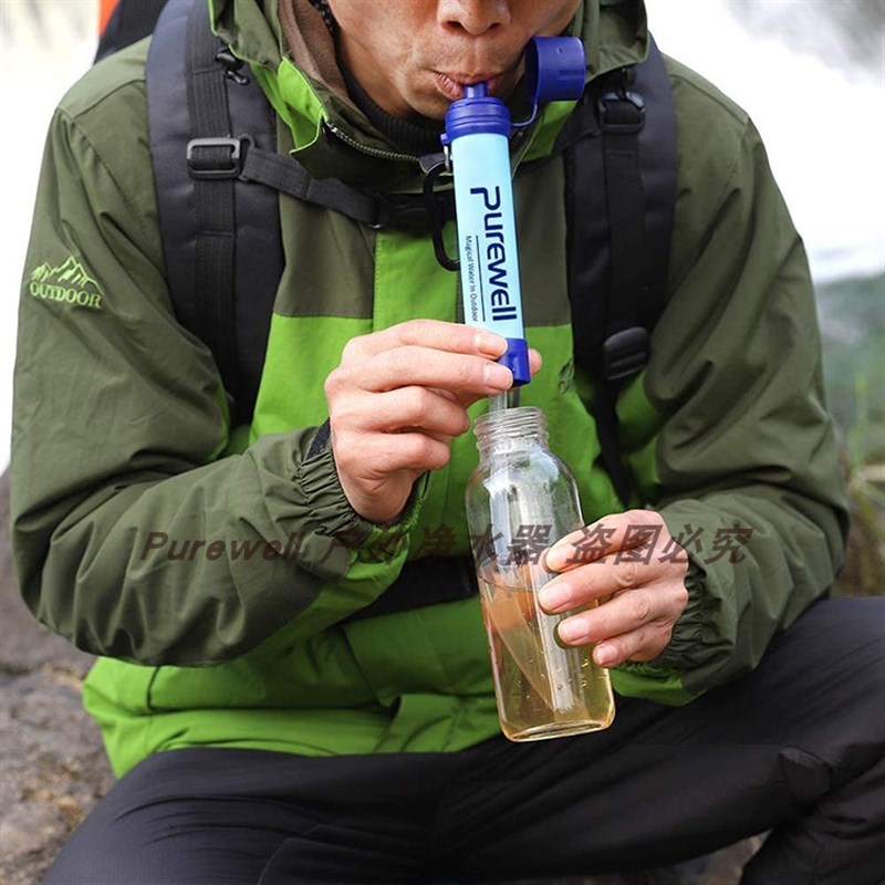 户外净水器野外饮水便携式生命直饮过滤器吸管求生应急求生用品