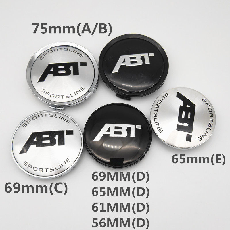 适用大众奔驰奥迪五爪轮毂改装盖ABT轮盖外径56mm61mm65mm69m75mm