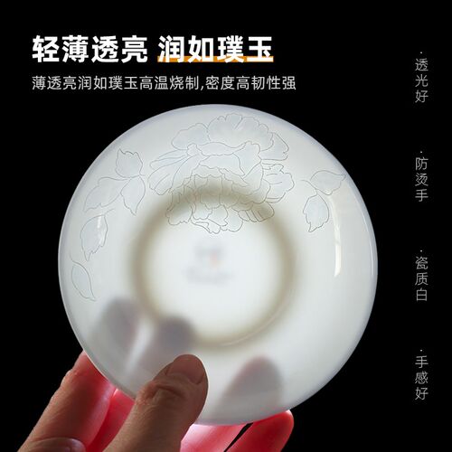 6个装骨瓷家用调味碟料碟酒店陶瓷蘸料小吃碟圆形酱油醋碟菜盘子