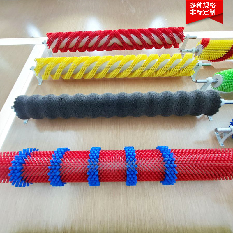 工业毛刷辊滚筒刷小型尼龙丝刷玻璃清洗机除尘空心圆形圆柱毛刷