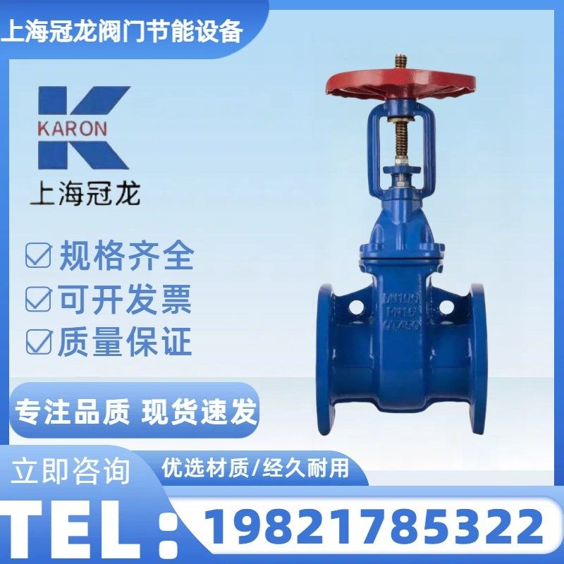 上海冠龙Z41T-16Q 防护法兰明杆铜芯闸阀