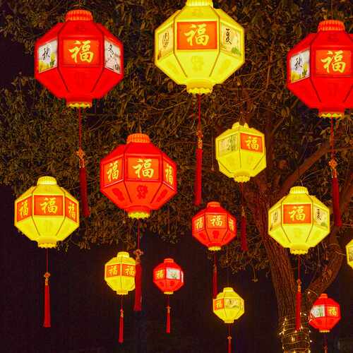 led大红灯笼新年春节亮化装饰灯户外防水挂树景观灯元旦过年灯笼