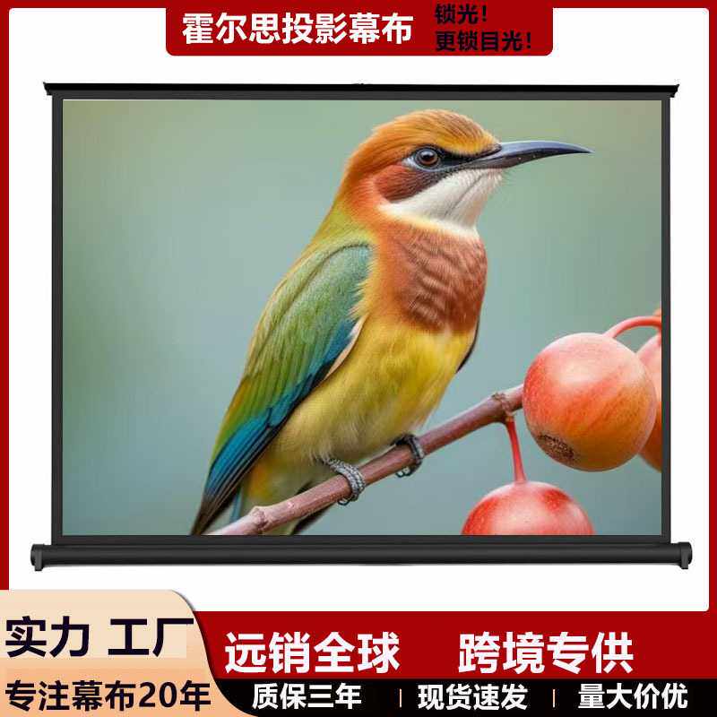 直销40寸50寸16:9桌幕迷你投影幕布便携投影幕4K高清抗光幕布