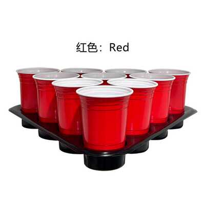 直销16盎司红色beer pong16oz彩色派对塑料杯 red solo cups