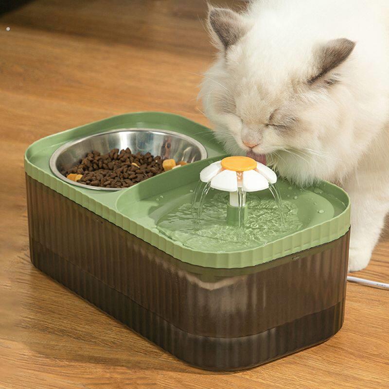 猫猫自动喂食器2合1宠物自动流动循环水智能喝水喂食一体猫碗狗碗