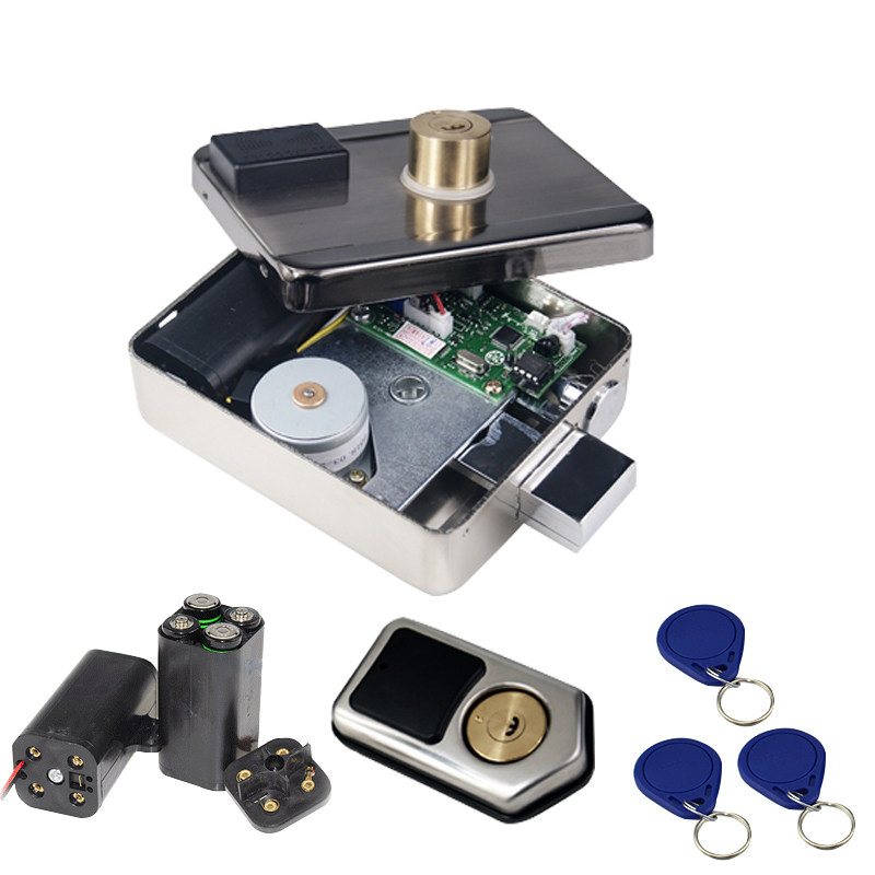 遥控门锁无线家用电磁门禁锁免布线电控动锁电子锁家用铁门防盗门