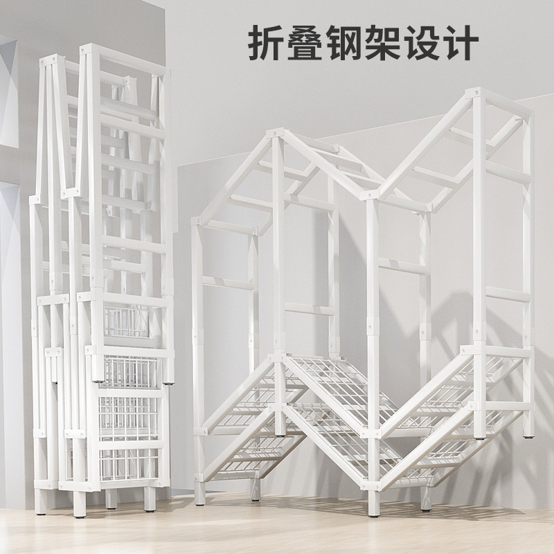 简易衣柜免安装折叠家用卧室布衣柜全钢架经济型小户型收纳衣橱