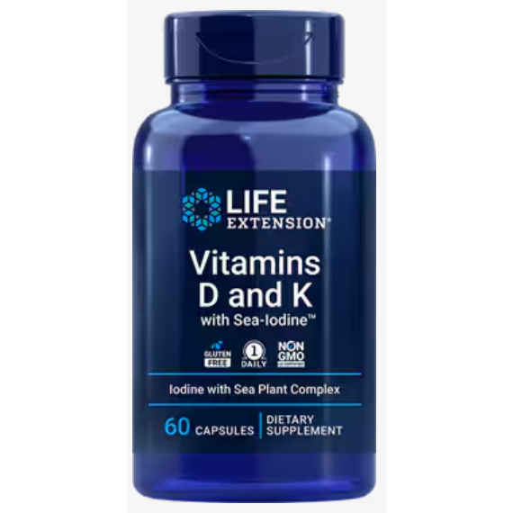维生素D3 碘 Vitamins D and K Sea-Iodine  Life Extension - 实物图