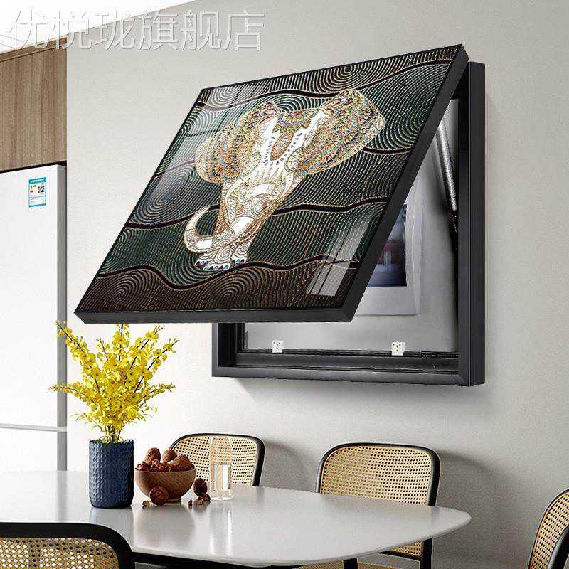 网红电美闸式大象电箱装饰画配箱遮挡挂画轻奢大气鹿电箱电表盒遮