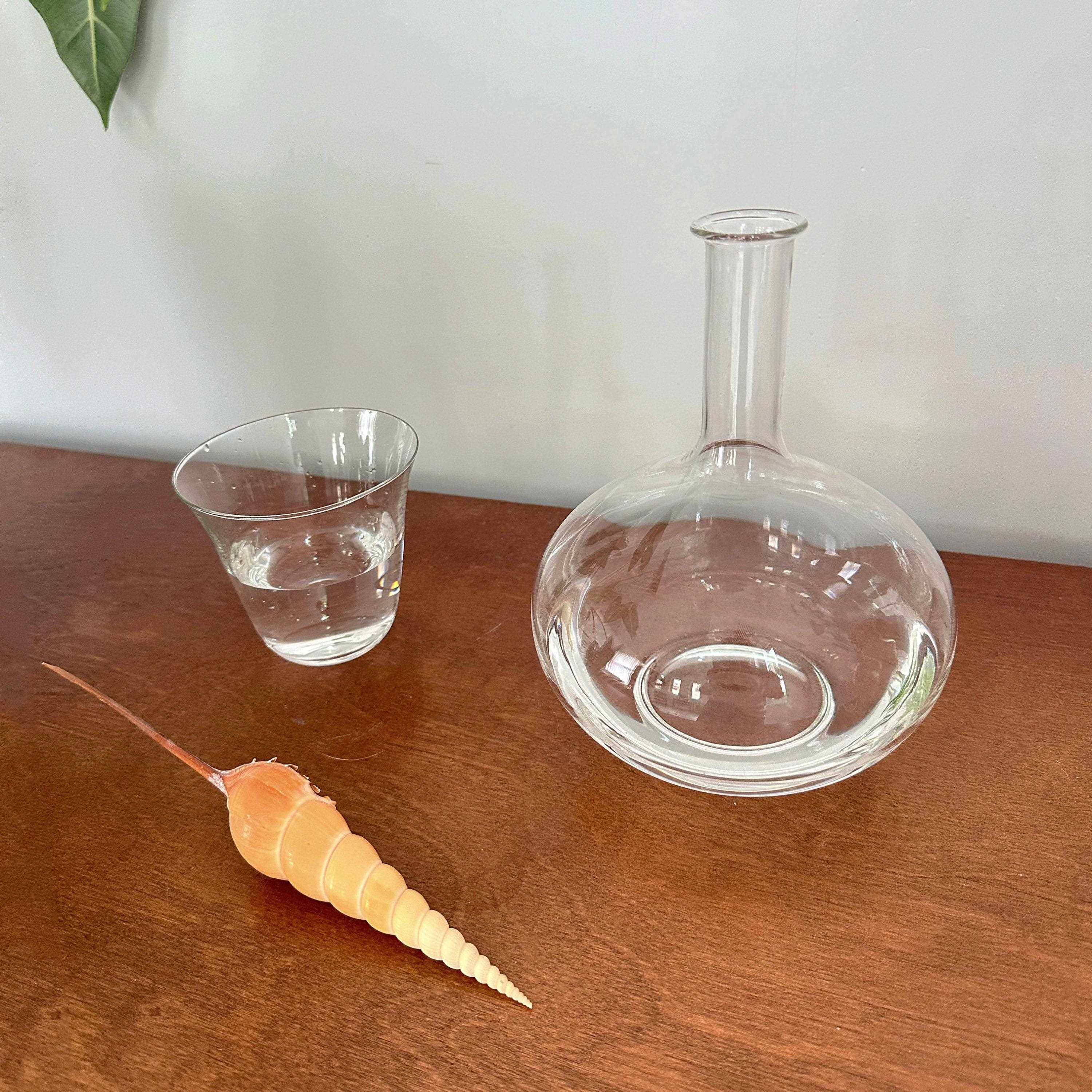 天然海螺冷水壶 高硼硅透明玻璃家居餐桌耐高温茶壶醒酒壶900ml