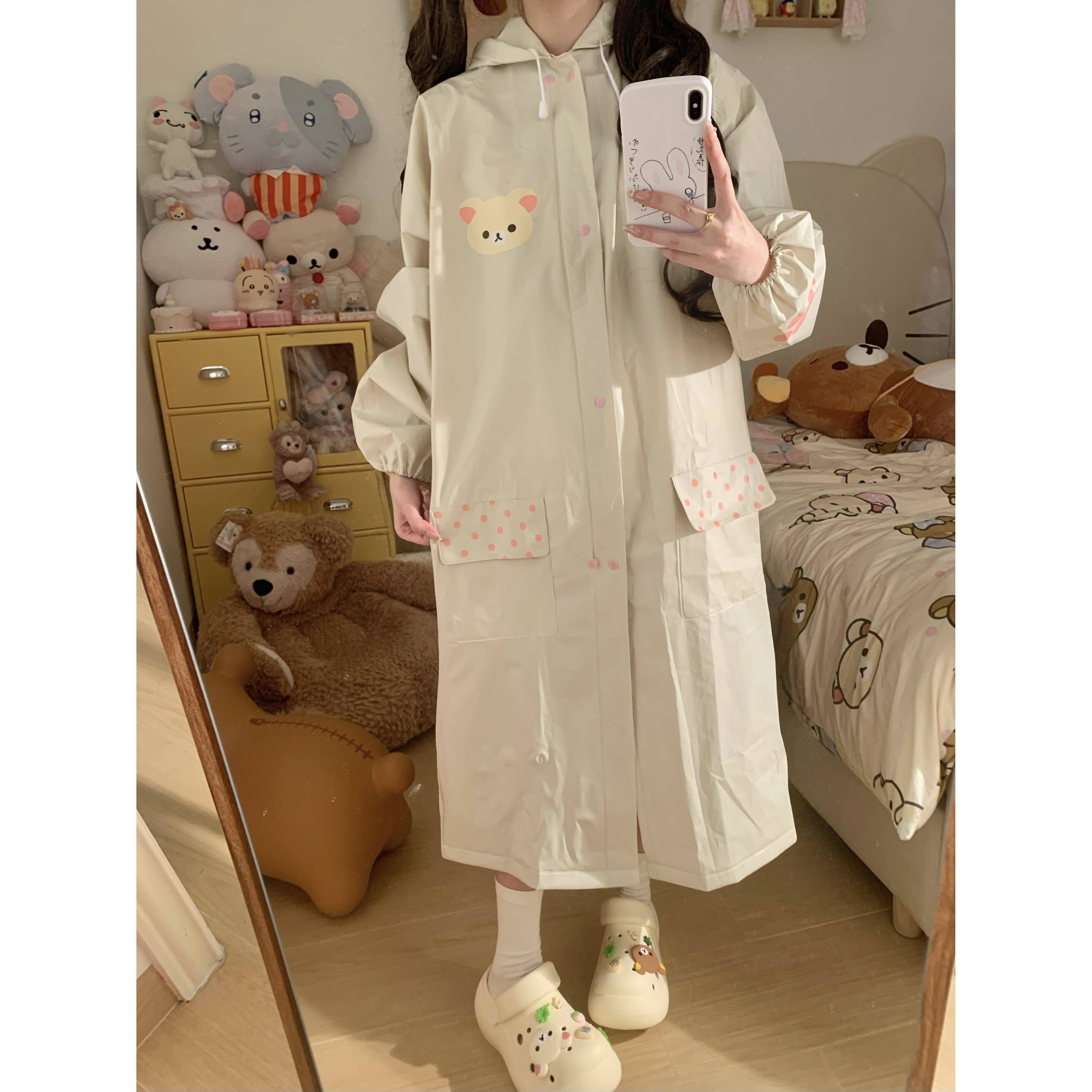 【尾款】轻松熊雨衣熊妹可爱百搭防暴雨电动车防水防晒功能